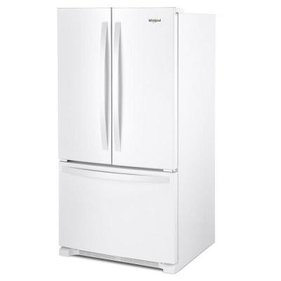 36" Whirlpool 20 Cu. Ft. French Door Bottom Mount Counter Depth Refrigerator in White - WRFC2036RW