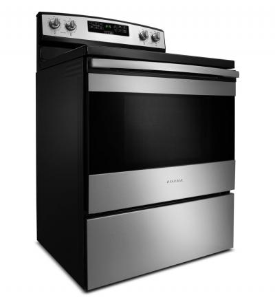 30" Amana Electric Range With Extra-Large Oven Window - YAER6303MFW