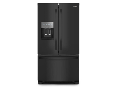 36" Whirlpool 25.2 Cu. Ft. French Door Bottom Mount Refrigerator in Black - WRFF3436RB