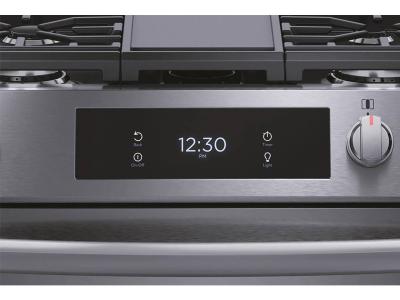 30" Frigidaire Gallery Gas Range with Air Fry in Black Stainless Steel - GCFG3060BD