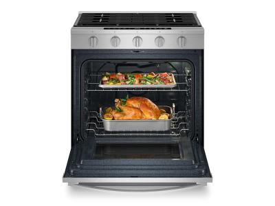 30" Whirlpool Smart Slide In Gas Range with Air Cooking Technology - WSGS7530RZ