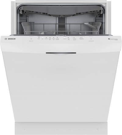 24" Bosch 300 Series 46 dBA Dishwasher with Standard 3rd Rack in White - SHS53CM2N