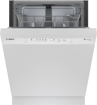 24" Bosch 100 Series Plus 48 dBA Dishwasher in White - SHE4AEM2N