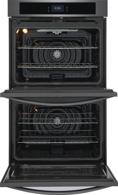 30" Frigidaire 10.6 Cu. Ft. Double Electric Wall Oven With Fan Convection In Black Stainless Steel - FCWD3027AD