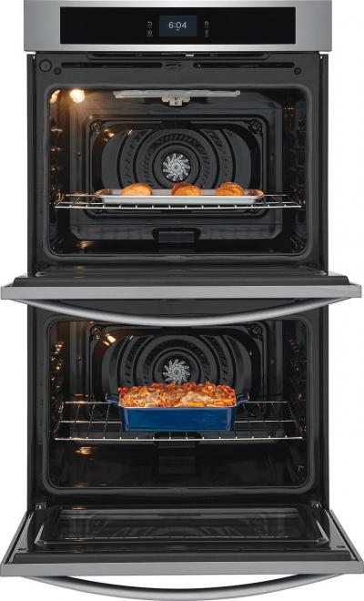 30" Frigidaire 10.6 Cu. Ft. Double Electric Wall Oven With Fan Convection In Stainless Steel - FCWD3027AS