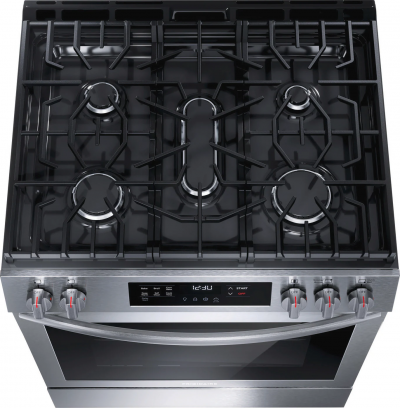 30" Frigidaire Front Control Freestanding Gas Range in Stainless Steel - FCFG3083AS