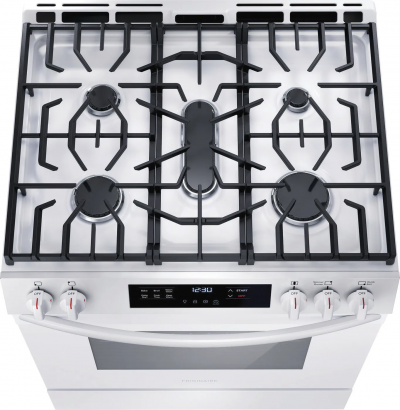 30" Frigidaire Front Control Freestanding Gas Range in White - FCFG3062AW