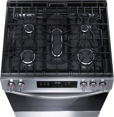 30" Frigidaire Front Control Freestanding Gas Range in Stainless Steel - FCFG3062AS