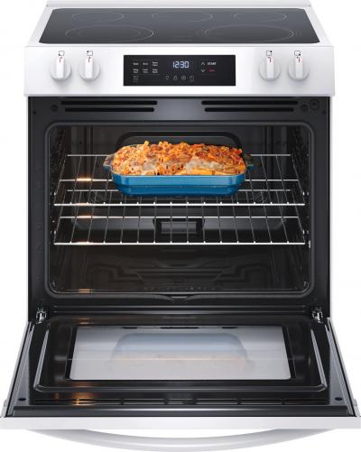 30" Frigidaire 5.3 Cu. Ft. Front Control Electric Range in White - FCFE306CAW