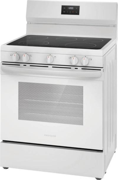 30" Frigidaire 5.3 Cu. Ft. Rear Control Electric Range in White - FCRE305CBW