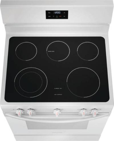 30" Frigidaire 5.3 Cu. Ft. Rear Control Electric Range in White - FCRE305CBW