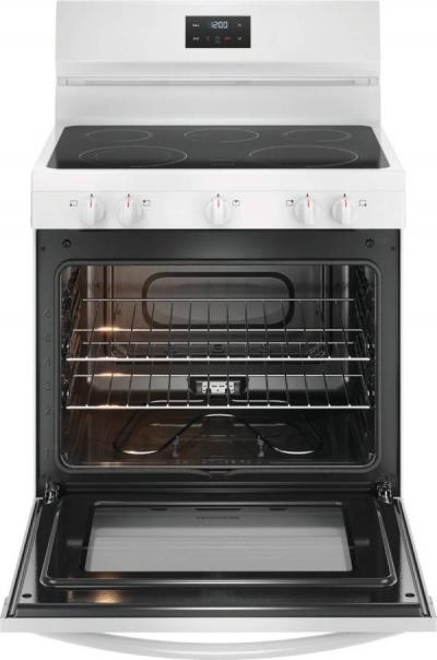 30" Frigidaire 5.3 Cu. Ft. Rear Control Electric Range in White - FCRE305CBW