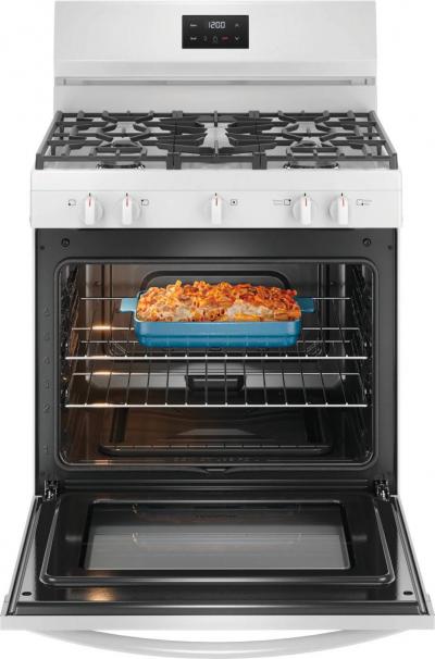 30" Frigidaire 5.1 Cu. Ft. Rear Control Gas Range - FCRG3052BW