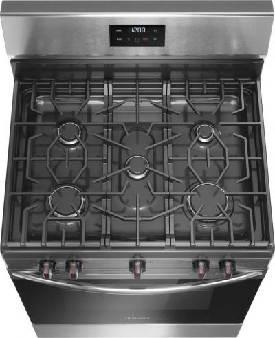 30" Frigidaire 5.1 Cu. Ft. Rear Control Gas Range - FCRG3052BS