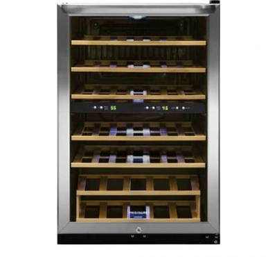 22" Frigidaire 4.4 Cu. Ft. 38 Bottle Two-Zone Wine Cooler - FFWC3822QS