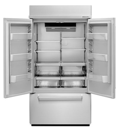 42" KitchenAid 24.2 Cu. Ft. Built-In Stainless French Door Refrigerator with Platinum Interior Design - KBFN502ESS