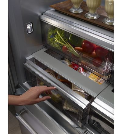 42" KitchenAid 24.2 Cu. Ft. Built-In Stainless French Door Refrigerator with Platinum Interior Design - KBFN502ESS