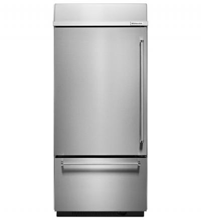 36" KitchenAid 20.9 Cu. Ft. Built-In Stainless Bottom Mount Refrigerator with Platinum Interior Design - KBBL306ESS