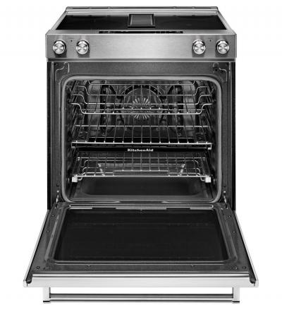 30" KitchenAid 6.4 Cu. Ft. 4-Element Electric Downdraft Front Control Range - KSEG950ESS