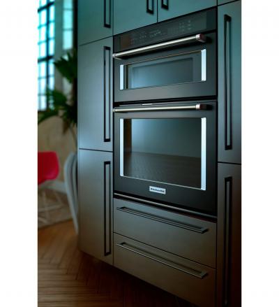 30" KitchenAid Combination Wall Oven With Even-Heat True Convection (lower oven) - KOCE500EBS