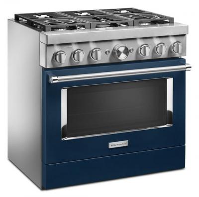 36" KitchenAid 5.1 Cu. Ft. Smart Commercial-Style Dual Fuel Range With 6 Burners - KFDC506JIB