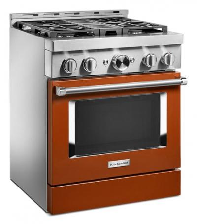 30" KitchenAid 4.1 Cu. Ft. Smart Commercial-Style Gas Range With 4 Burners - KFGC500JSC