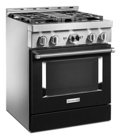 30" KitchenAid 4.1 Cu. Ft. Smart Commercial-Style Gas Range With 4 Burners - KFGC500JBK