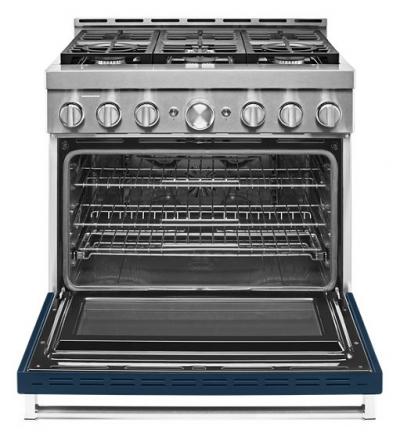 36'' KitchenAid 5.1 Cu. Ft. Smart Commercial-Style Gas Range With 6 Burners - KFGC506JIB