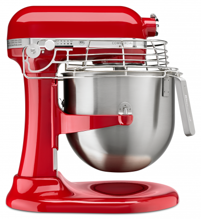 13" KitchenAid NSF Certified Commercial Series 8-Qt Bowl Lift Stand Mixer with Stainless Steel Bowl Guard - KSMC895ER