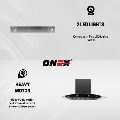 30" Onex Wall Mount Range Hood in Black Stainless Steel - OGF330-BL