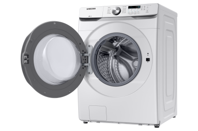 27" Samsung 5.2 Cu. Ft. Front Load Washer With Shallow Depth In White - WF45T6000AW