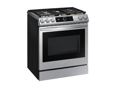 30" Samsung 6.0 Cu. Ft. Gas Range With True Convection And Air Fry In Stainless Steel - NX60T8711SS