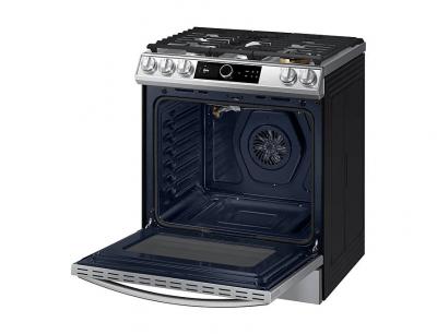 30" Samsung 6.0 Cu. Ft. Gas Range With True Convection And Air Fry In Stainless Steel - NX60T8711SS