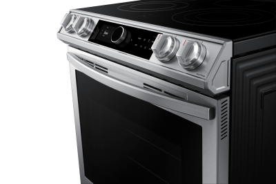 30" Samsung 6.3 Cu. Ft. Electric Range With True Convection And Air Fry In Stainless Steel - NE63T8711SS