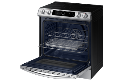 30" Samsung 6.3 Cu. Ft. Electric Range With True Convection And Air Fry In Stainless Steel - NE63T8711SS