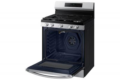 30" Samsung 6.0 Cu. Ft. Freestanding Gas Fan Convection Range With Wi-Fi And Air Fry - NX60A6511SS