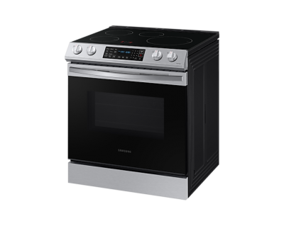 30" Samsung 6.3 Cu. Ft. Slide-in Induction Range with Fan Convection and Air Fry - NE63B8411SS/AC