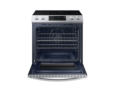 30" Samsung 6.3 Cu. Ft. Slide-in Induction Range with Fan Convection and Air Fry - NE63B8411SS/AC