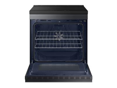 30" Samsung 6.3 cu.ft.Induction Slide in True Convection Range in Matte Black - NSI6DG9500MTAC