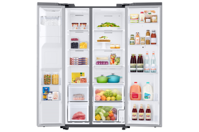 36" Samsung 21.5 Cu. Ft. side by Side Door Family Hub Refrigerator - RS22T5561SR