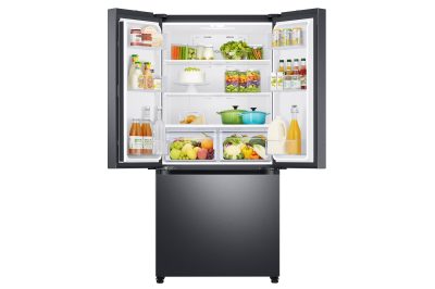 33" Samsung Freestanding French Door Refrigerator With Built- In Look In Fingerprint Resistant Black Stainless Steel - RF18A5101SG