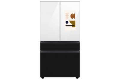 36" Samsung 22.5 Cu. Ft. Bespoke 4 Door French Door Refrigerator with Family Hub- RF23BB8900AWAC