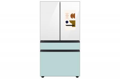 36" Samsung 22.5 Cu. Ft. Bespoke 4 Door French Door Refrigerator with Family Hub- RF23BB8900AWAC