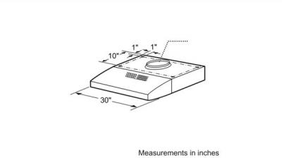 30" Bosch 300 Series Under Cabinet Wall Hood Stainless Steel - DUH30152UC