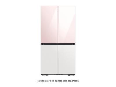 Samsung Bespoke 4-Door Flex Refrigerator Panel in Rose Pink Glass - RA-F18DUU32/AA