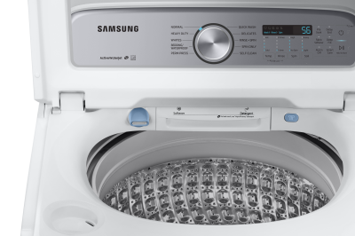 28" Samsung 5.8 Cu. Ft. Top Load Washer With Active WaterJet In White - WA50R5200AW