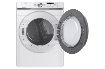 27" Samsung 7.5 Cu. Ft. Electric Dryer with Shallow Depth In White - DVE45T6005W