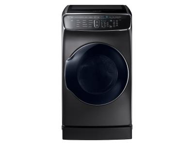 27" Samsung 7.5 Cu. Ft. Smart Gas Dryer With FlexDry in Black Stainless Steel - DVG60M9900V/A3