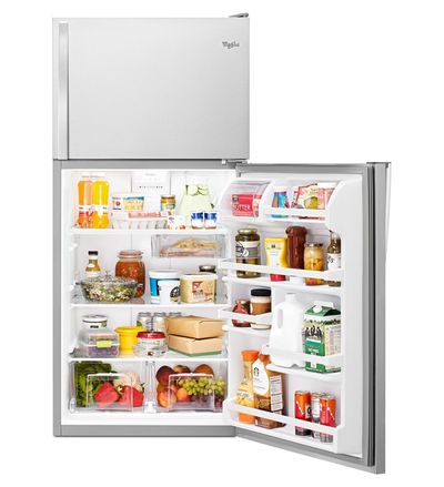 30" Whirlpool 18.2 Cu. Ft. Top-Freezer Refrigerator with Flexi-Slide Bin - WRT318FZDM