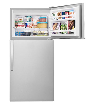 30" Whirlpool 18.2 Cu. Ft. Top-Freezer Refrigerator with Flexi-Slide Bin - WRT318FZDM